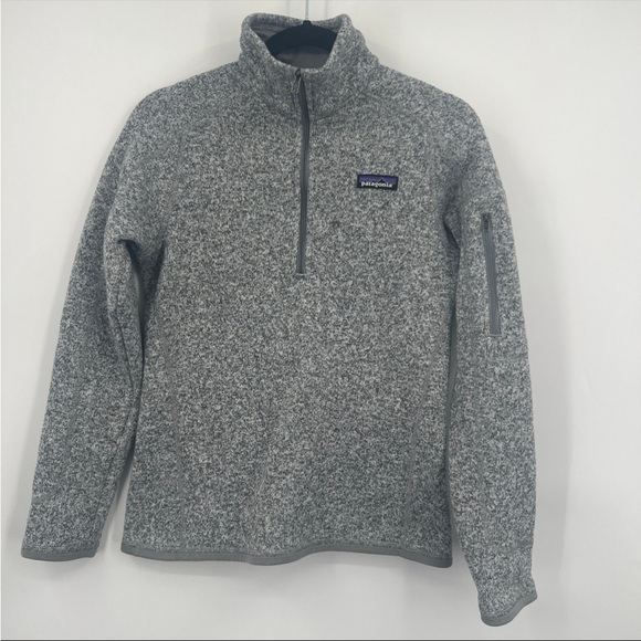 Patagonia Sweaters - Patagonia Better Sweater Women's Small 1/4 Zip Fleece Birch Gray Pullover GORP